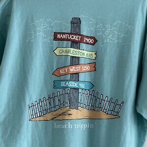 **** RETIRED Properly Tied Performance BEACH TRIPPIN' SHIRT XL EUC ****